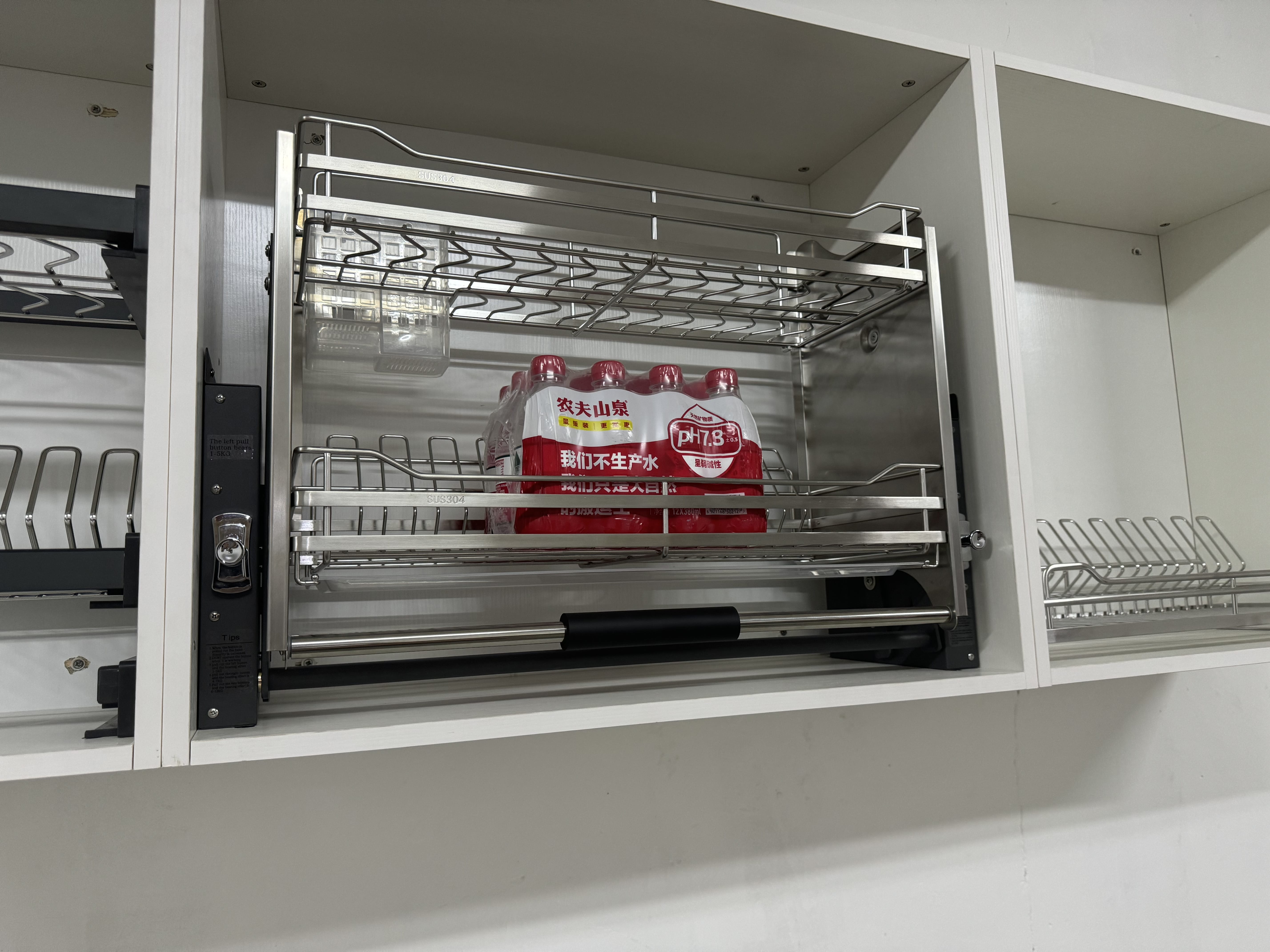 Improve Accessibility in Your Kitchen with the Pull Down Overhead Cabinet Organizer